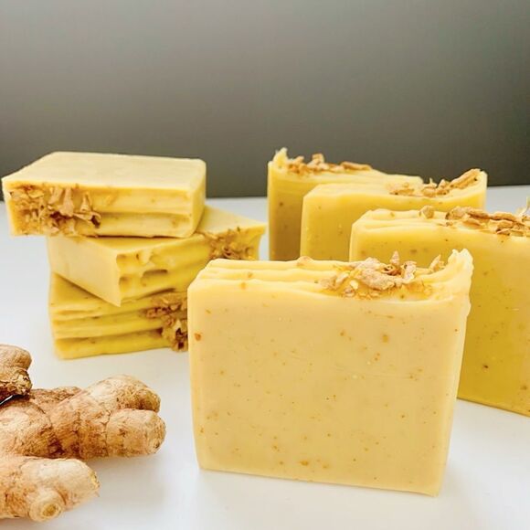 🌿Natural Ginger Shea Soaps White Tea Ginger (pack of 3) - Picture 2 of 6